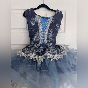 Weissman Navy and Silver Kids Dance Costume